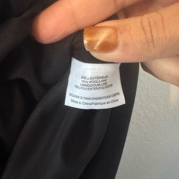 Tory Burch Thea 100% Wool Skirt Size 2 NWT | Black A-Line Mini Skirt - Picture 5 of 8